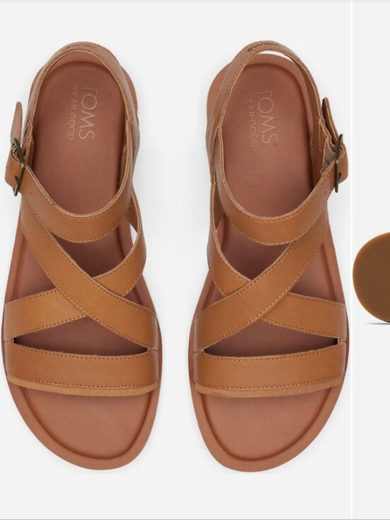 Toms Shoes - TOMS Women's Tan Strappy Leather Sandals
